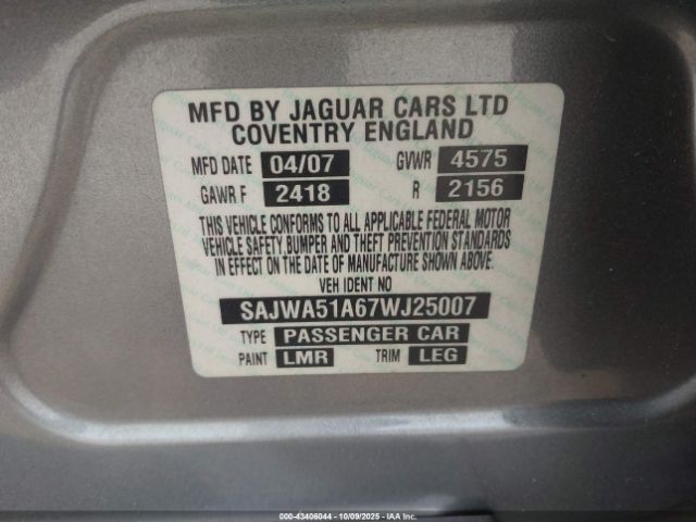 2007 JAGUAR X-TYPE SAJWA51A67WJ25007 Photo 8