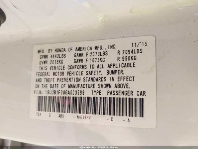 2016 ACURA TLX 19UUB1F30GA003599 Photo 8