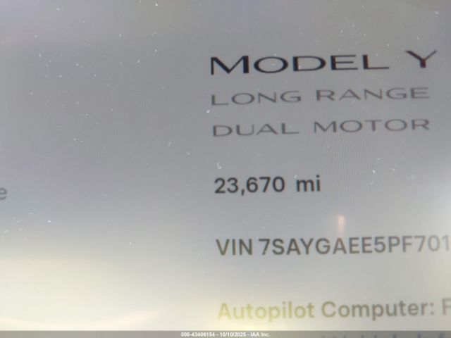 2023 TESLA MODEL Y 7SAYGAEE5PF701866 Photo 6