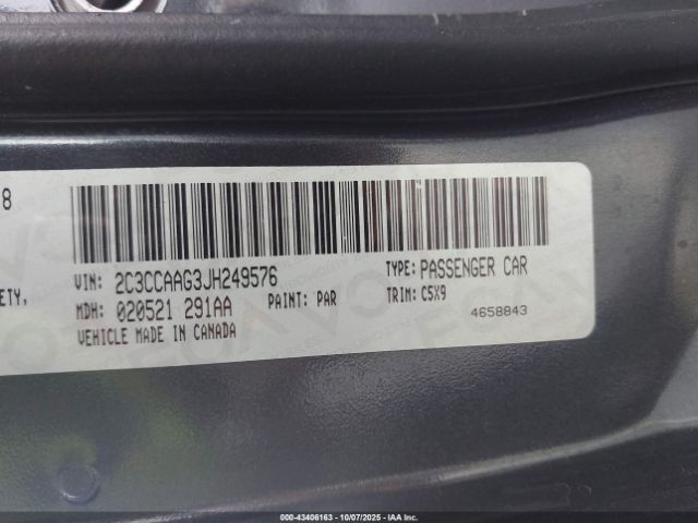 2018 CHRYSLER 300 2C3CCAAG3JH249576 Photo 8