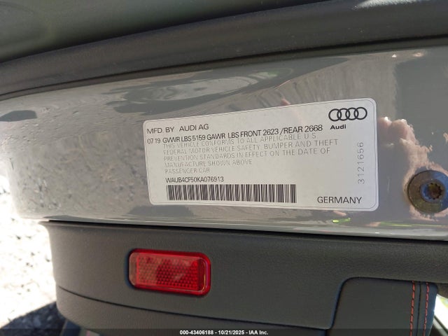 2019 AUDI S5 WAUB4CF50KA076913 Photo 8
