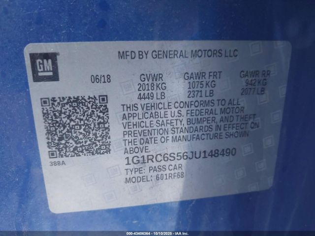 2018 CHEVROLET VOLT 1G1RC6S56JU148490 Photo 8