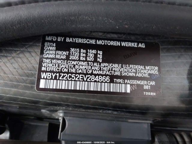 WBY1Z2C52EV284866 BMW 2014