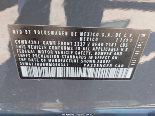 2021 VOLKSWAGEN JETTA GLI 3VW6T7BU6MM096341 Photo 8