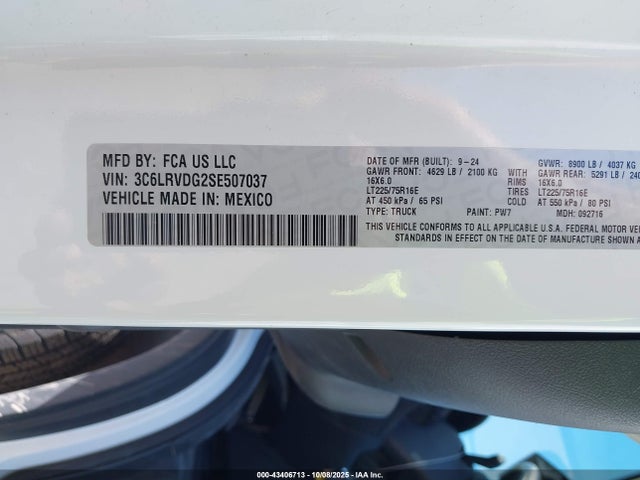 3C6LRVDG2SE507037 RAM Promaster 2500