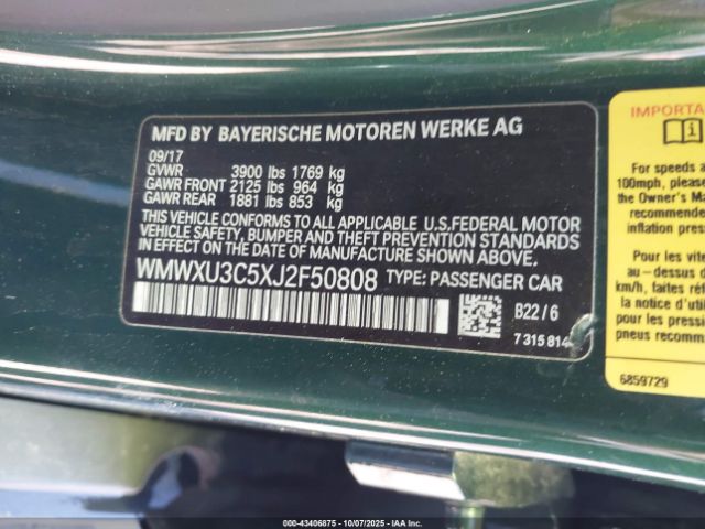 2018 MINI HARDTOP WMWXU3C5XJ2F50808 Photo 8