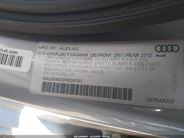 2015 AUDI A6 WAUGFAFC5FN026767 Photo 8