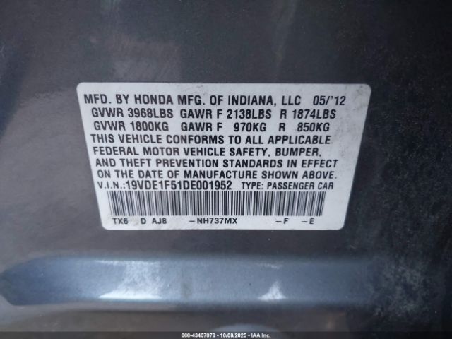 2013 ACURA ILX 19VDE1F51DE001952 Photo 8