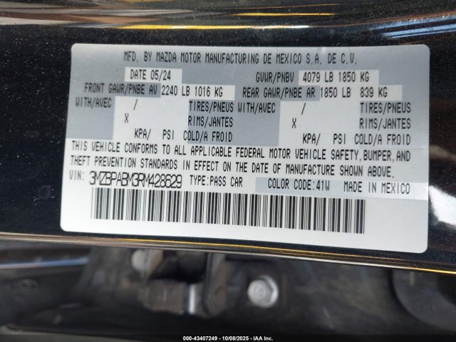 Mazda pyukd 2024 3MZBPABM3RM428629 Image 9