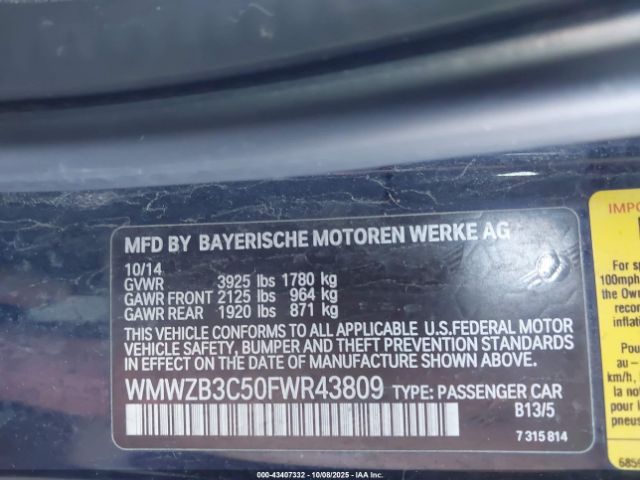 2015 MINI COUNTRYMAN WMWZB3C50FWR43809 Photo 8