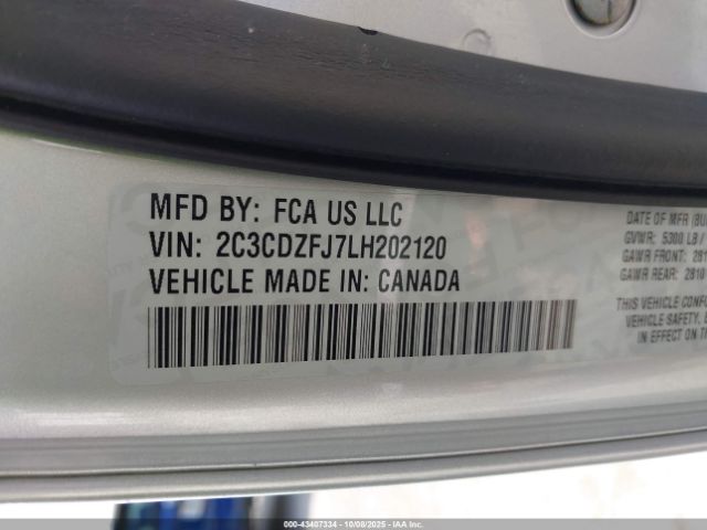 2020 DODGE CHALLENGER 2C3CDZFJ7LH202120 Photo 8