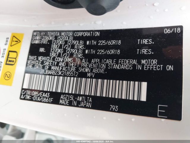 2019 LEXUS NX 300 JTJBARBZ3K2185512 Photo 8