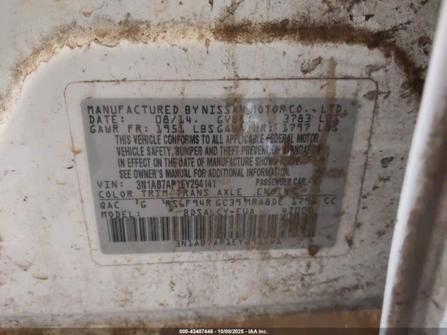 Nissan SENTRA S 2014 3N1AB7AP1EY294141 Image 9
