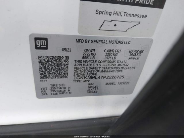 2023 GMC ACADIA 1GKKNML47PZ226725 Photo 8
