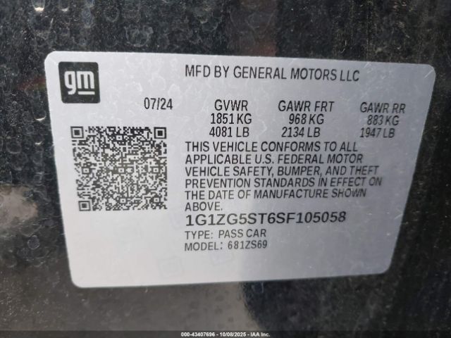 2025 CHEVROLET MALIBU 1G1ZG5ST6SF105058 Photo 8