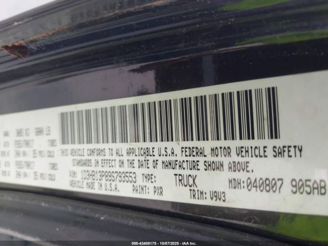 2009 DODGE RAM 1500 1D3HB13P89S793553 Photo 8