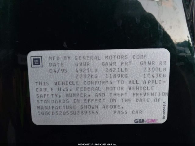 1995 CADILLAC DEVILLE 1G6KD52B5SU289366 Photo 8