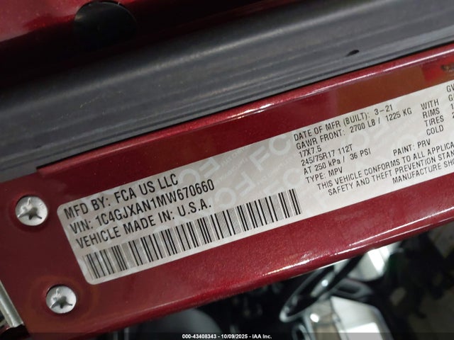 1C4GJXAN1MW670660 Jeep Wrangler Sport S 4x4
