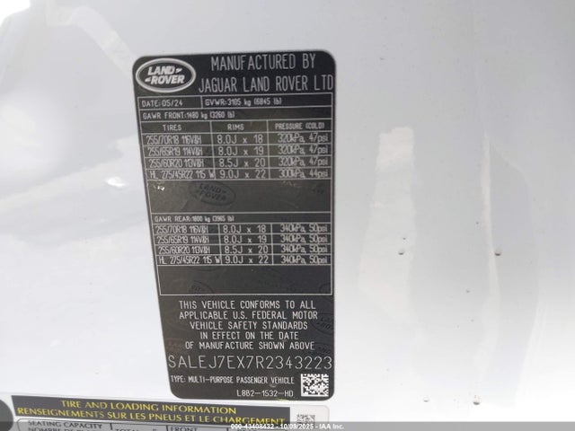 SALEJ7EX7R2343223 Land Rover Defender 110 P300