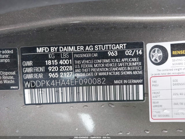 Mercedes-Benz SLK 250 2014 WDDPK4HA4EF090082 Image 9