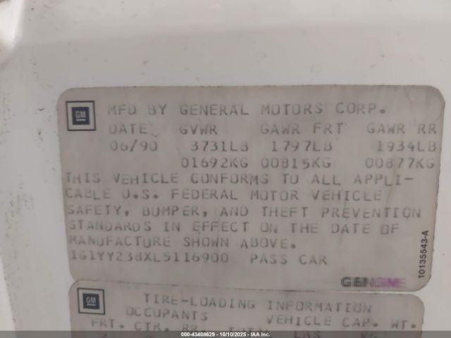 1990 CHEVROLET CORVETTE 1G1YY238XL5116900 Photo 8