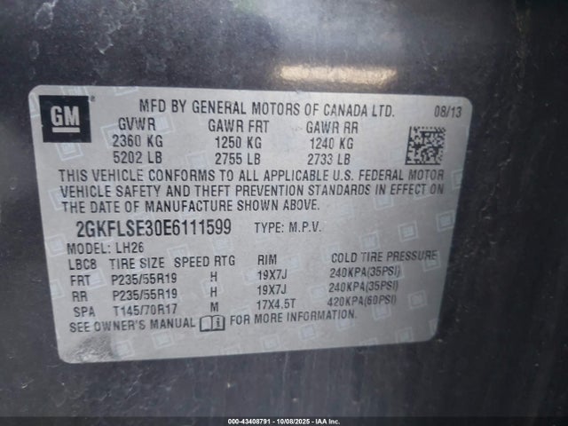 GMC Terrain Slt-1 2014 2GKFLSE30E6111599 Image 9