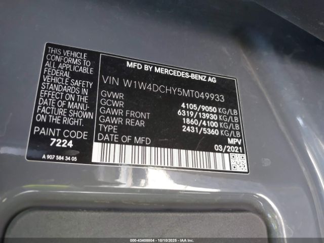 2021 MERCEDES-BENZ SPRINTER 2500 W1W4DCHY5MT049933 Photo 8