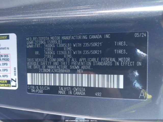 2024 LEXUS RX 500H 2T2BCMEA2RC018409 Photo 8