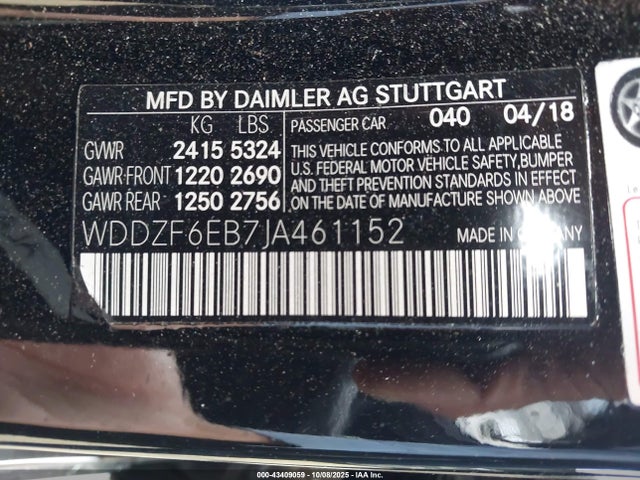 2018 MERCEDES-BENZ AMG E 43 WDDZF6EB7JA461152 Photo 8