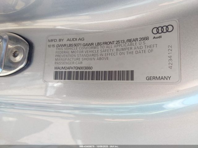 2016 AUDI A5 WAUM2AFH7GN003860 Photo 8