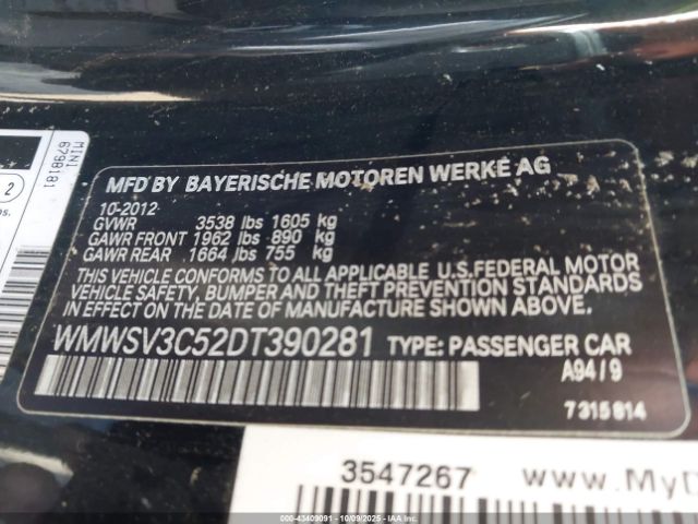 2013 MINI HARDTOP WMWSV3C52DT390281 Photo 8