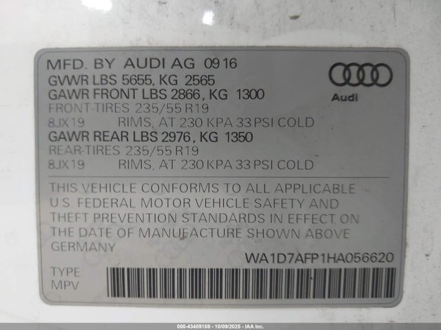 2017 AUDI Q5 WA1D7AFP1HA056620 Photo 8