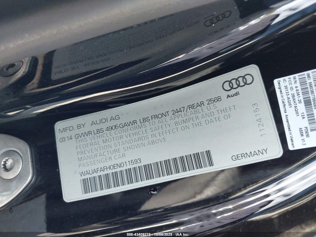 2014 AUDI A5 WAUAFAFH0EN011593 Photo 8