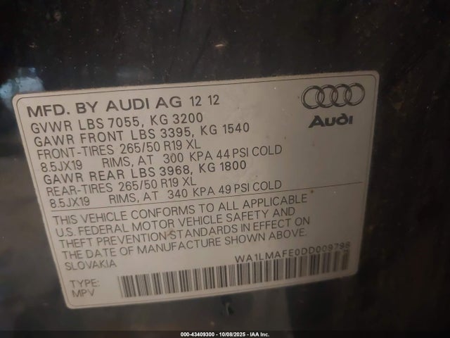 2013 AUDI Q7 WA1LMAFE0DD009798 Photo 8