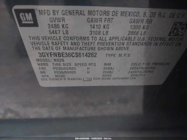 2012 CADILLAC SRX 3GYFNBE36CS614262 Photo 8