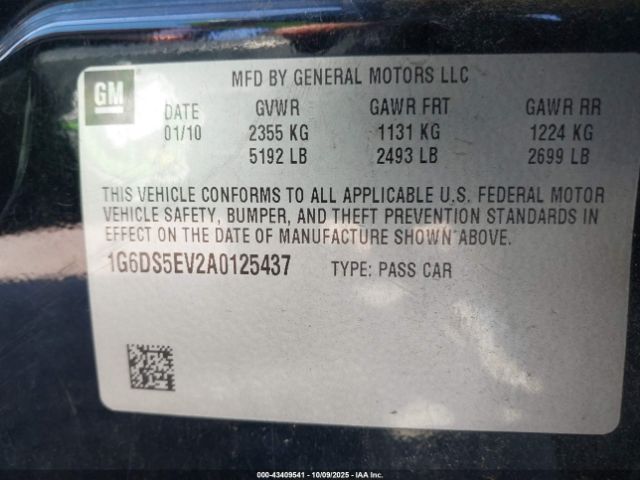 2010 CADILLAC CTS 1G6DS5EV2A0125437 Photo 8