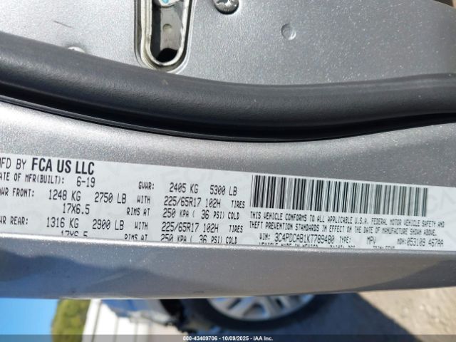 2019 DODGE JOURNEY 3C4PDCAB1KT789480 Photo 8