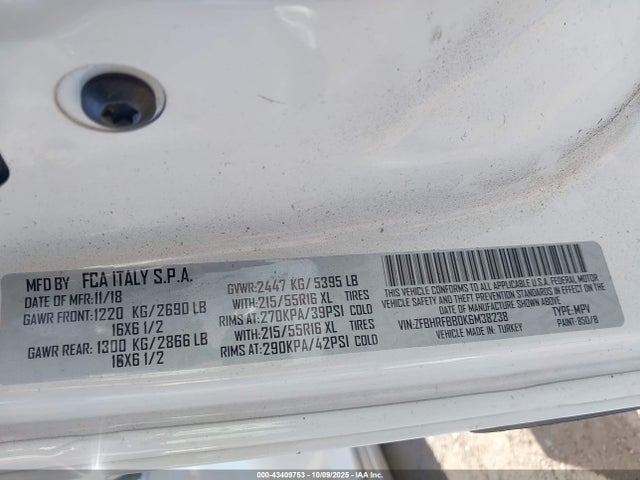 RAM Promaster City 2019 ZFBHRFBB0K6M38238 Image 9