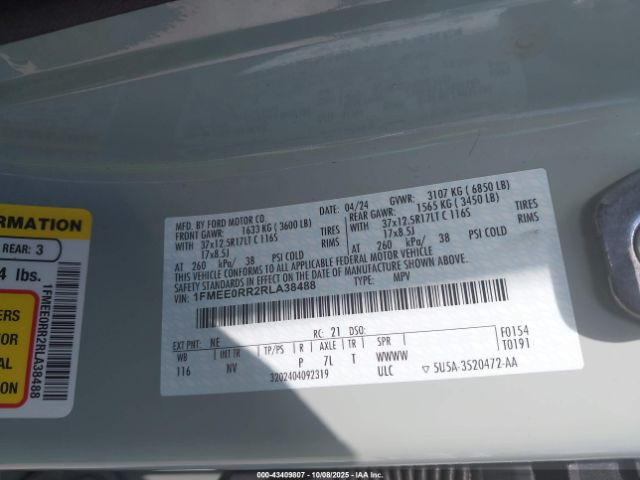 2024 FORD BRONCO 1FMEE0RR2RLA38488 Photo 8