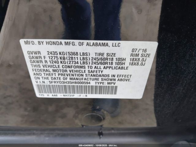 2017 ACURA MDX 5FRYD3H35HB000594 Photo 8