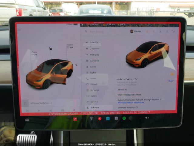 2021 TESLA MODEL Y 5YJYGDEE5MF072085 Photo 6
