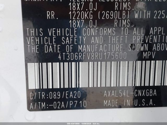 2024 TOYOTA RAV4 HYBRID 4T3D6RFV8RU175600 Photo 8
