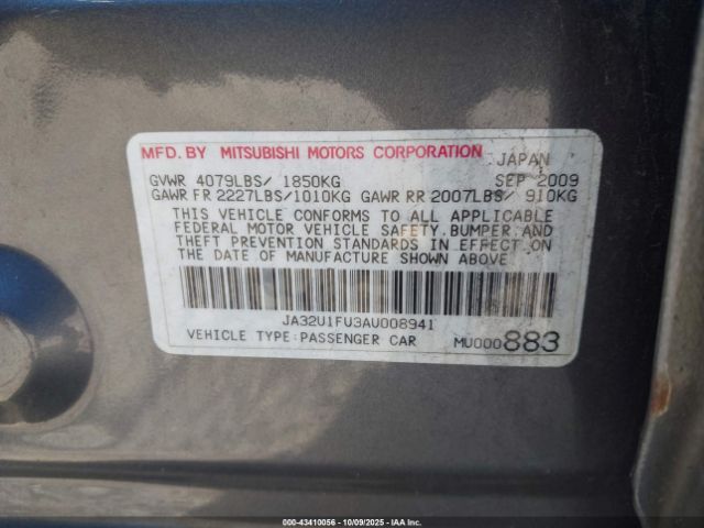 2010 MITSUBISHI LANCER JA32U1FU3AU008941 Photo 8