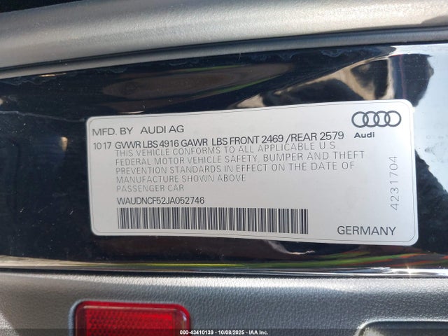 2018 AUDI A5 WAUDNCF52JA052746 Photo 8