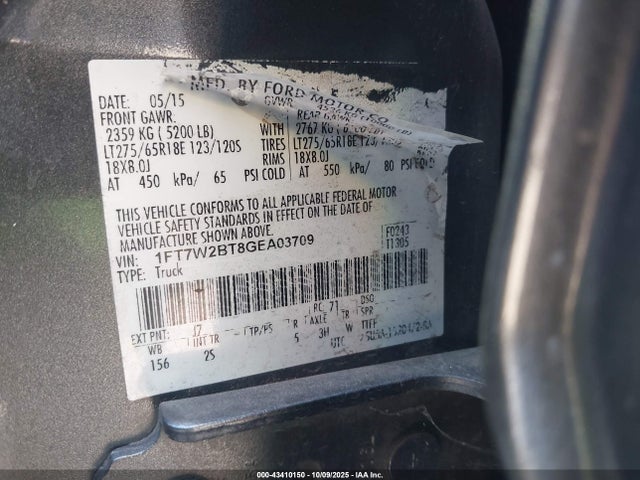 Ford F-250 Xlt 2016 1FT7W2BT8GEA03709 Image 9