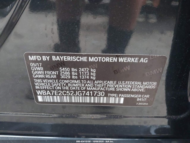 2018 BMW 740I WBA7E2C52JG741730 Photo 8