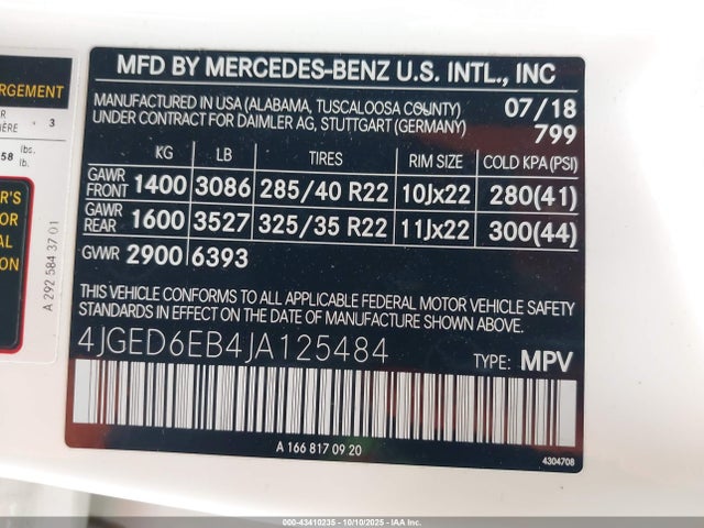 2018 MERCEDES-BENZ AMG GLE 43 COUPE 4JGED6EB4JA125484 Photo 8