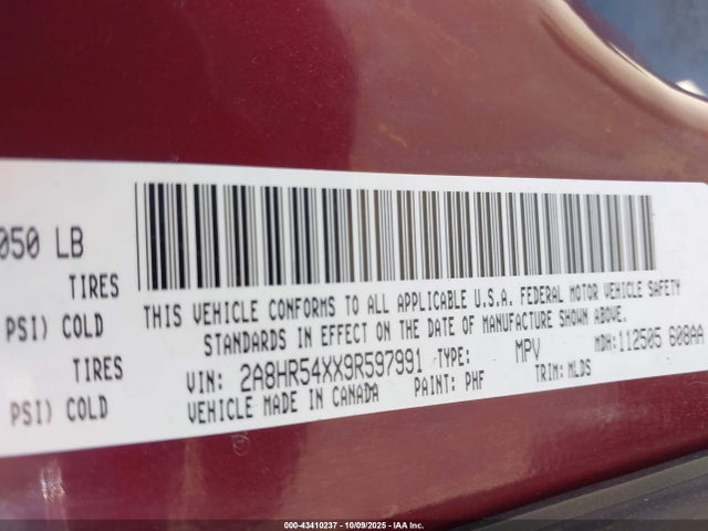 2009 CHRYSLER TOWN & COUNTRY 2A8HR54XX9R597991 Photo 8