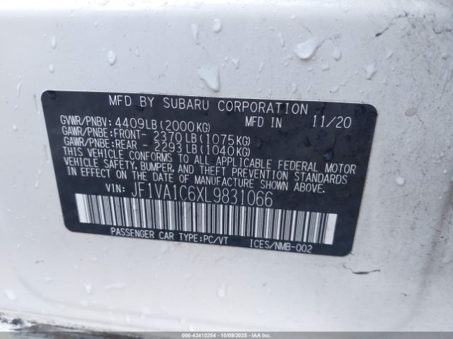 2020 SUBARU WRX JF1VA1C6XL9831066 Photo 8