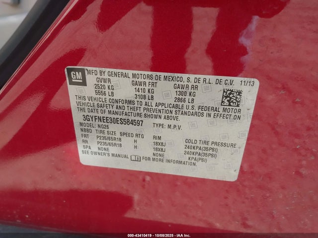 2014 CADILLAC SRX 3GYFNEE30ES584597 Photo 8